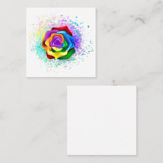 Rose des Regenbogens Rabattkarte (Vorne/Hinten)