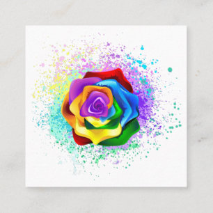 Rose des Regenbogens Rabattkarte