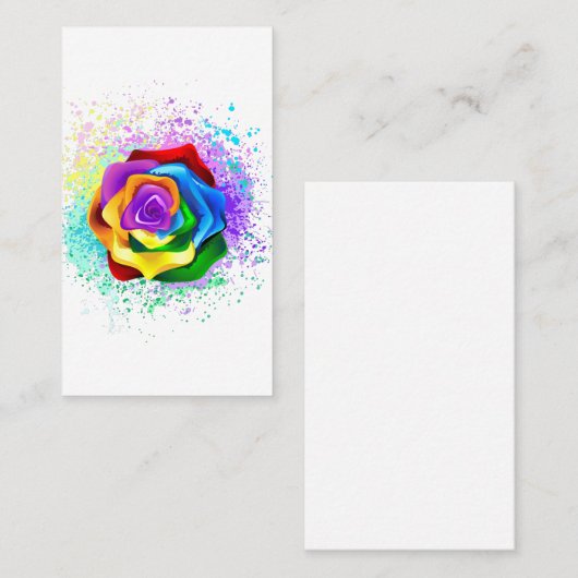 Rose des Regenbogens Rabattkarte (Vorne/Hinten)