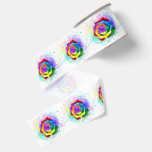 Rose des Regenbogens Ripsband (Rückseite)