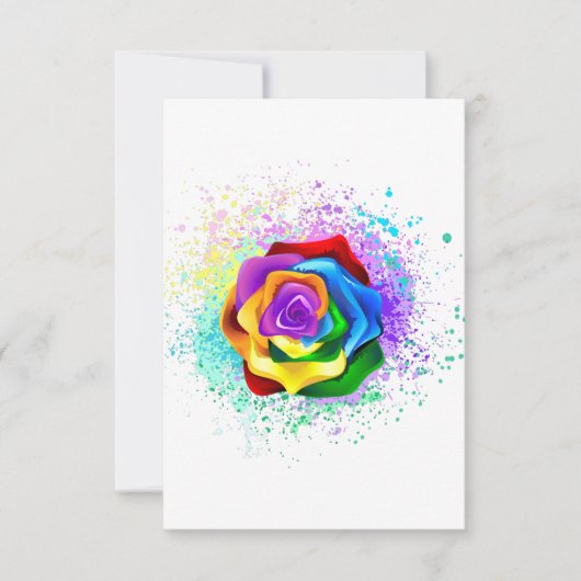 Rose des Regenbogens Save The Date (Vorderseite)
