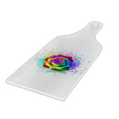 Rose des Regenbogens Schneidebrett (Ecke)