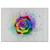 Rose des Regenbogens Schneidebrett (Vorderseite)
