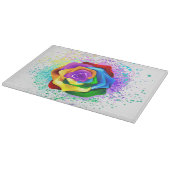 Rose des Regenbogens Schneidebrett (Ecke)