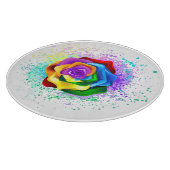 Rose des Regenbogens Schneidebrett (Ecke)