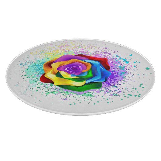 Rose des Regenbogens Schneidebrett (Ecke)