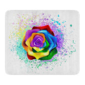 Rose des Regenbogens Schneidebrett (Vorderseite)