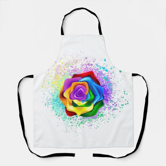 Rose des Regenbogens Schürze (Vorderseite)