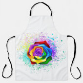 Rose des Regenbogens Schürze (Vorderseite)