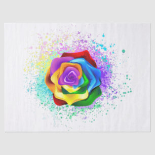 Rose des Regenbogens Seidenpapier