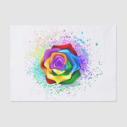 Rose des Regenbogens Seidenpapier (Vorderseite)