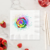 Rose des Regenbogens Serviette (Beispiel)
