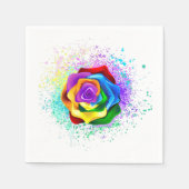 Rose des Regenbogens Serviette (Vorderseite)