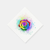 Rose des Regenbogens Serviette (Ecke)