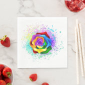 Rose des Regenbogens Serviette (Beispiel)