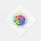 Rose des Regenbogens Serviette (Ecke)
