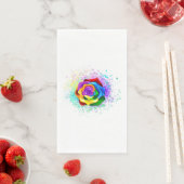 Rose des Regenbogens Serviette (Beispiel)