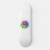 Rose des Regenbogens Skateboard (Vorderseite)
