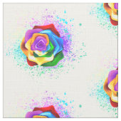 Rose des Regenbogens Stoff (Nahaufnahme)