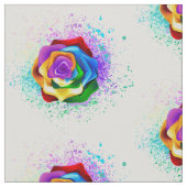 Rose des Regenbogens Stoff (Nahaufnahme)