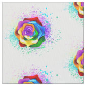 Rose des Regenbogens Stoff (Nahaufnahme)