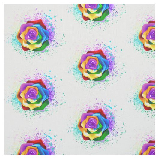 Rose des Regenbogens Stoff (Muster)