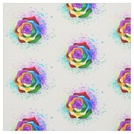 Rose des Regenbogens Stoff (Muster)