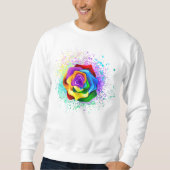 Rose des Regenbogens Sweatshirt (Vorderseite)