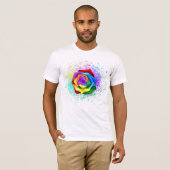 Rose des Regenbogens T-Shirt (Vorne ganz)
