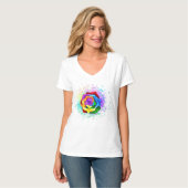 Rose des Regenbogens T-Shirt (Vorderseite Vollansicht)
