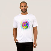 Rose des Regenbogens T-Shirt (Vorne ganz)