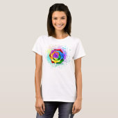 Rose des Regenbogens T-Shirt (Vorne ganz)