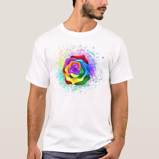 Rose des Regenbogens T-Shirt (Vorderseite)