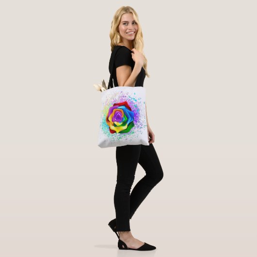 Rose des Regenbogens Tasche (Am Model)