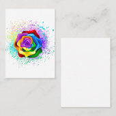 Rose des Regenbogens Telefonnummerkarte (Vorne/Hinten)
