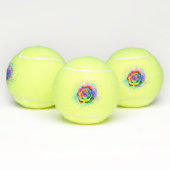 Rose des Regenbogens Tennisbälle (Multi)