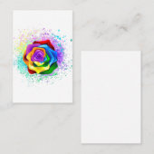 Rose des Regenbogens Terminkarte (Vorne/Hinten)