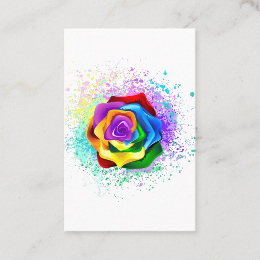 Rose des Regenbogens Terminkarte (Vorderseite)