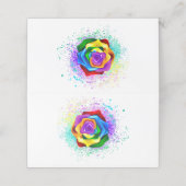 Rose des Regenbogens Terminkarte (Außenseite Aufgefaltet)