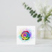 Rose des Regenbogens Terminkarte (Stehend Vorderseite)