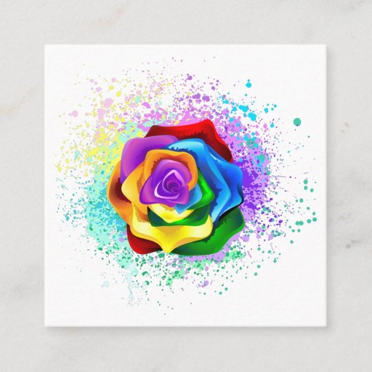 Rose des Regenbogens Terminkarte (Vorderseite)