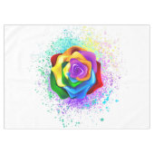 Rose des Regenbogens Tischdecke (Vorderseite (Horizontal))