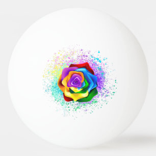 Rose des Regenbogens Tischtennisball