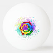 Rose des Regenbogens Tischtennisball (Vorderseite)