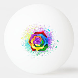 Rose des Regenbogens Tischtennisball