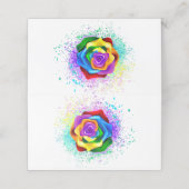 Rose des Regenbogens Treuekarte (Außenseite Aufgefaltet)