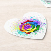 Rose des Regenbogens Untersetzer (angewinkelt)