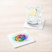 Rose des Regenbogens Untersetzer (Vor Ort)