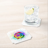 Rose des Regenbogens Untersetzer (Vor Ort)
