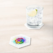 Rose des Regenbogens Untersetzer (Vor Ort)